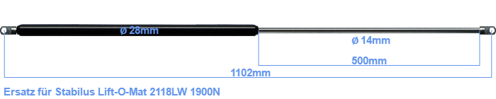 Stabilus Lift-O-Mat 2118LW