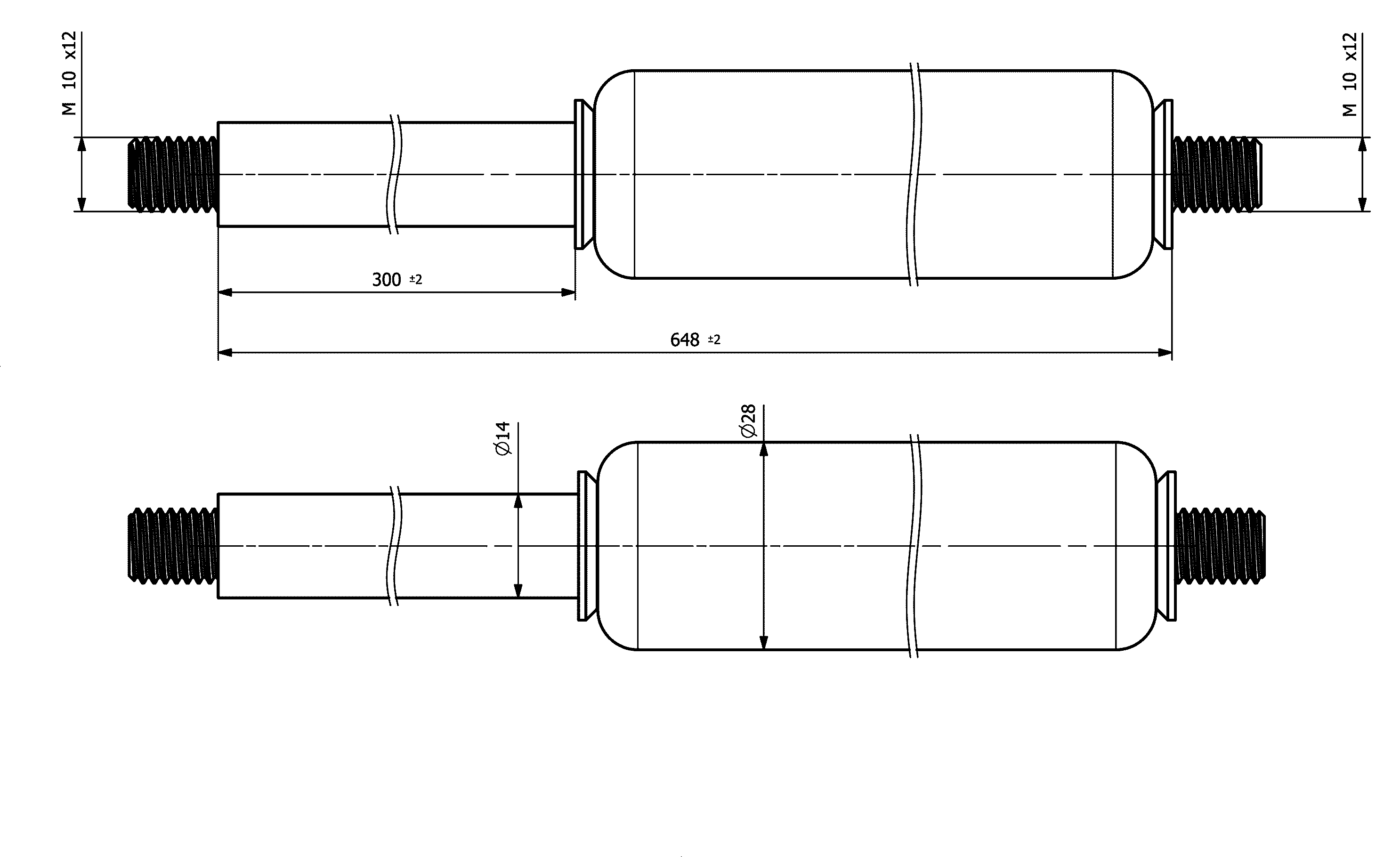 FK Söhnchen* | Gasdruckfeder M6 200N Länge 288mm Hub 120mm FKS Trailer FK Söhnchen* | Gasdruckfeder M6 200N Länge 288mm Hub 120mm FKS Trailer