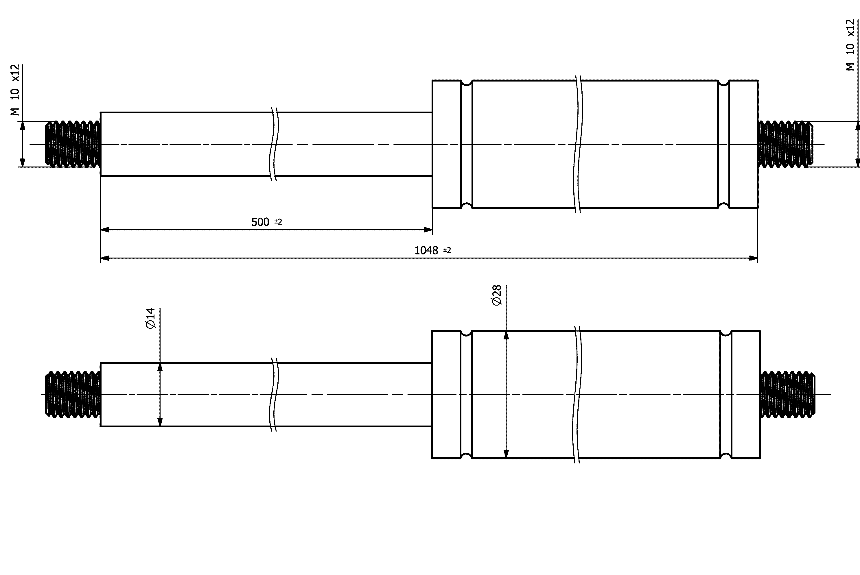 Wosume Gasdruckfeder 500mm - Hydraulische Deckelheber Mit 200mm Hub Und 100N Druck