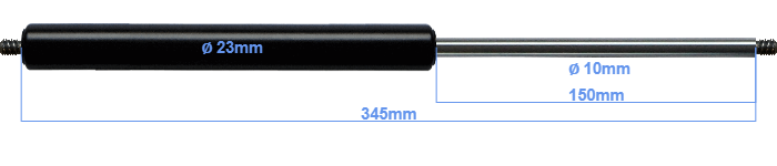 Gasdruckfeder (G) 10-23 150mm 361mm 150N - Protempo GmbH