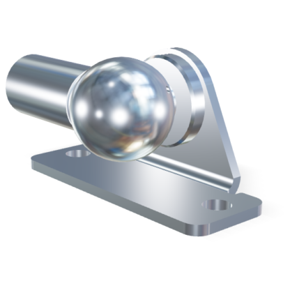 M8 Winkelgelenk Edelstahl 316 V4A (30mm) mit Lagerschuh (max. 1000N)