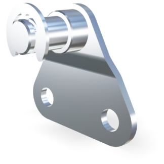 Seitenbeschlag 6mm (max. 180N) Edelstahl 316
