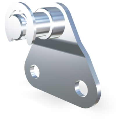 Seitenbeschlag 6mm (max. 180N) Edelstahl 316
