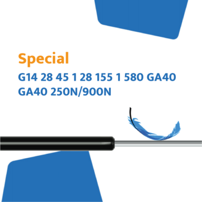 Hahn Gasfeder Doppelt G14 28 45 1 28 155 1 580 GA40 GA40 250N/900N /4/5