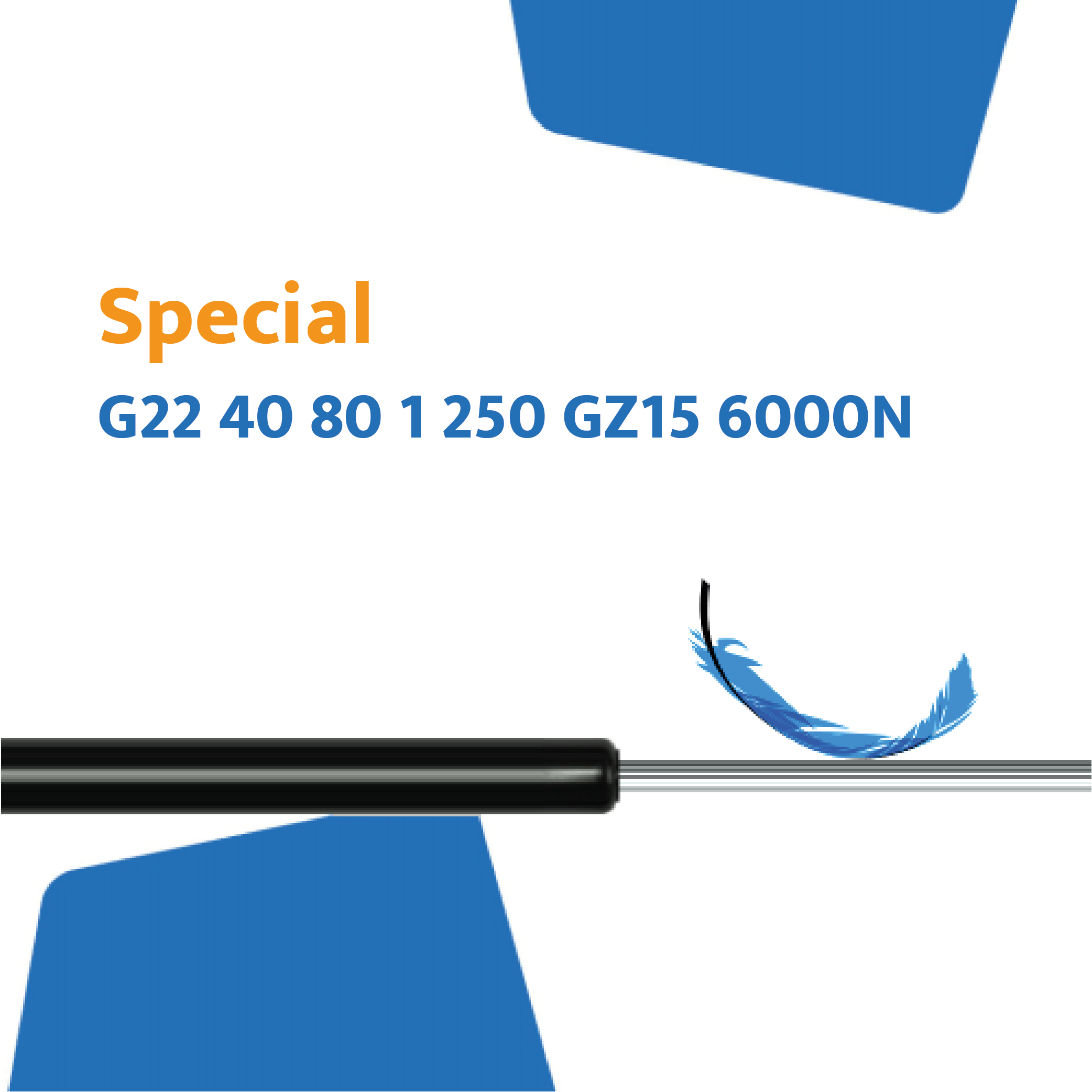 Hahn Gasfeder G22 40 80 1 250 GZ15 6000N/5