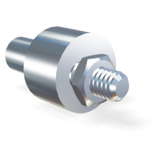 Adapter für Blockierrohr M8 Edelstahl 316 V4A