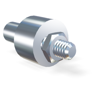 Adapter für Blockierrohr M8 Edelstahl 316 V4A