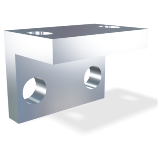 Winkelhalterung für Lagerschuh 14mm