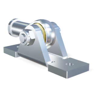 M10 Gelenkkopf (43mm) mit Lagerschuh (max. 3000N)