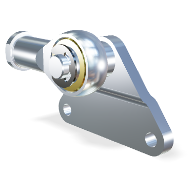 M10 Gelenkkopf (43mm) mit Seitenbeschlag (max. 3000N)