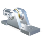 M10 Gelenkkopf Edelstahl 304 V2A mit Lagerschuh (max. 3000N)